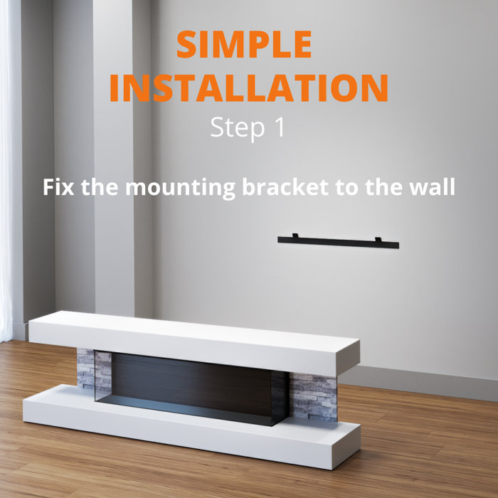 Orren Ellis Katlyn 72'' W Electric Fireplace & Reviews Wayfair